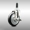 Service Caster 5 Inch 316SS Black Polyurethane Swivel 3/4 Inch Expanding Stem Caster Brake SCC-SS316EX20S514-PPUB-BLK-TLB-34 - alternate 1